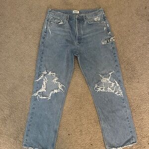 Agolde Light Blue Distressed Women’s Jeans